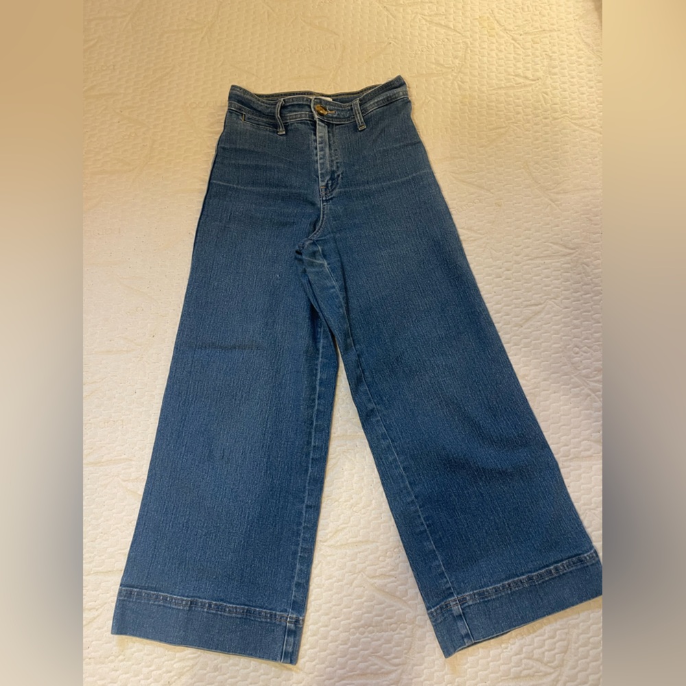 H&M Blue Flare Wide Leg Jeans